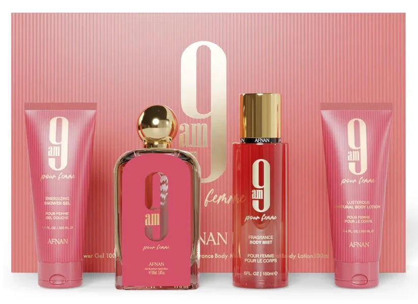 Afnan 9pm Femme set 4pzs EDP 100ml Mujer