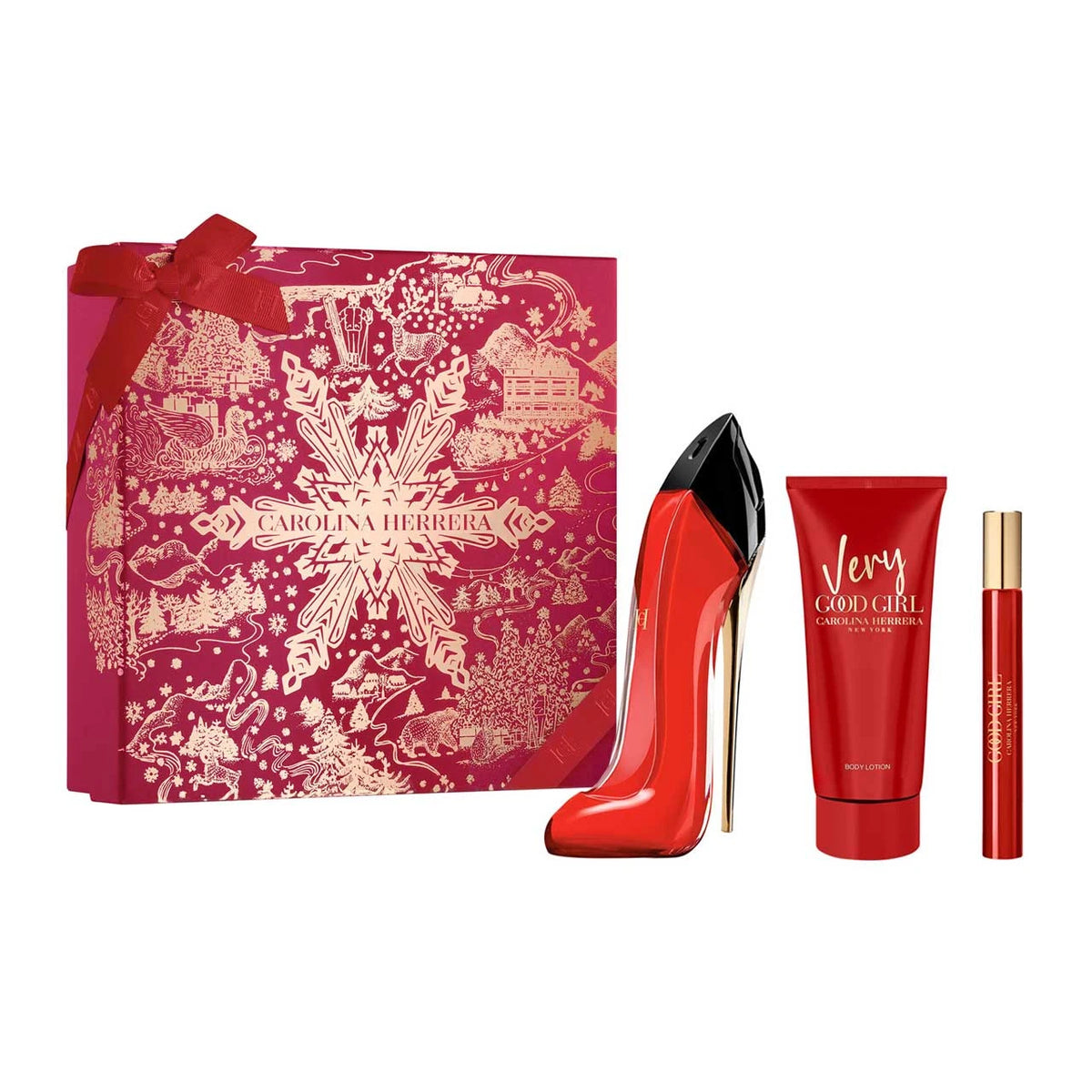 Carolina Herrera Good Girl Very Estuche 3 Piezas Dama EDP 80ml + Locion Corporal 100ml + Miniatura 10ml Navidad