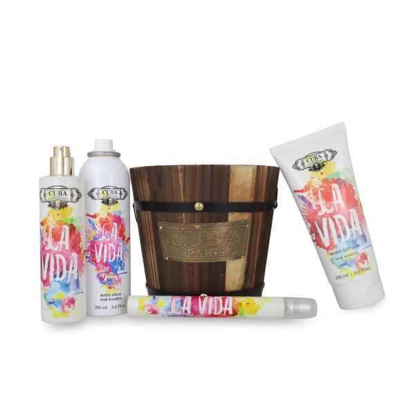 Cuba La Vida EDT 100ml Set 4 pzs mujer