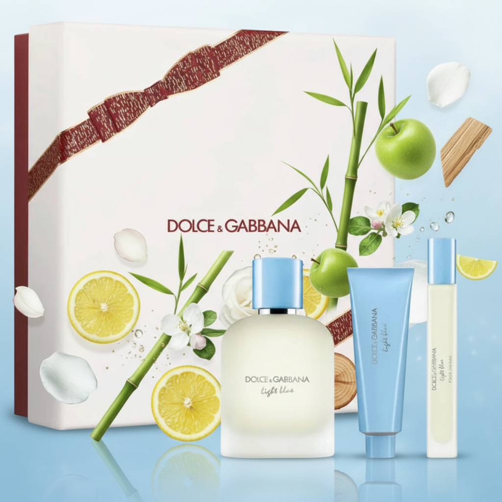 Dolce & Gabbana Light Blue Set 3 pzs 100ml Hombre