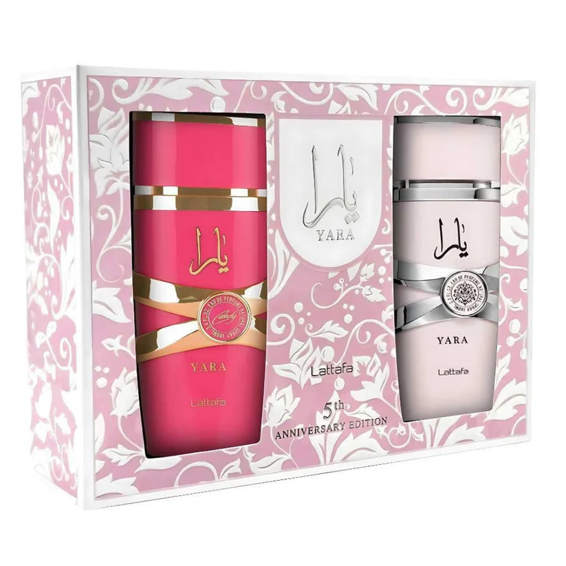 Lattafa Yara y Candy set 2 pzs 5to Aniversario  100ml c/u Mujer