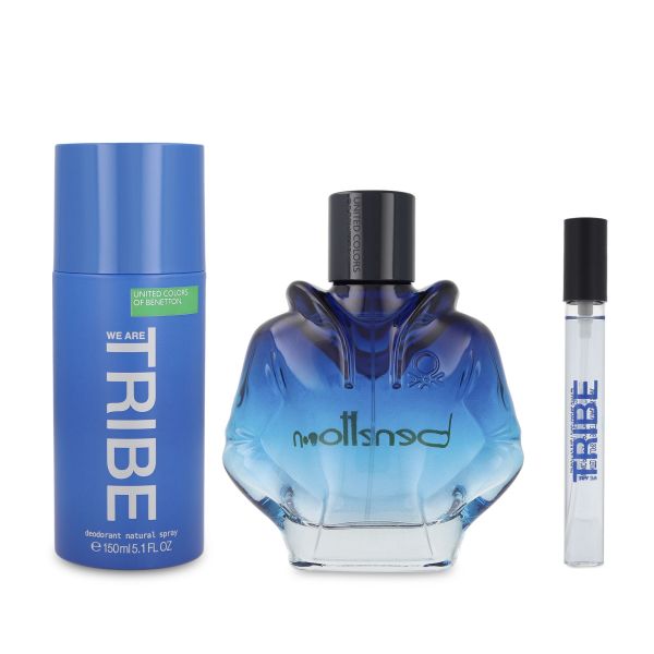 Benetton We Are Tribe 90ml EDT set 3 piezas Hombre