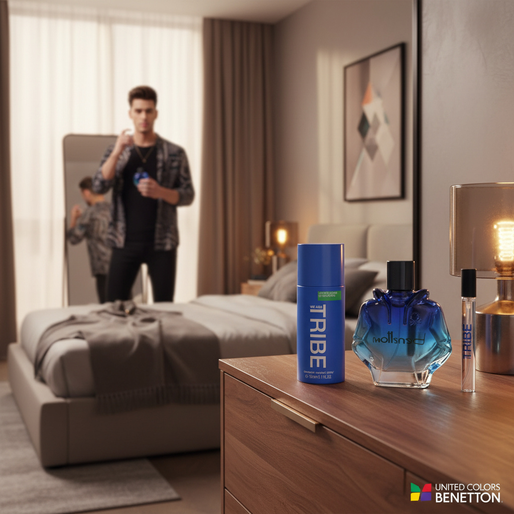 Benetton We Are Tribe 90ml EDT set 3 piezas Hombre