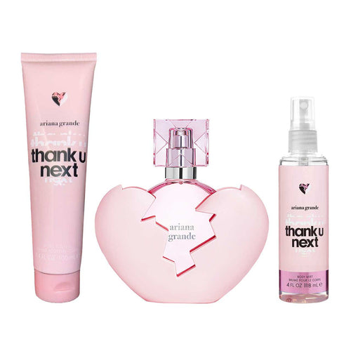 Ariana Grande
Thank U Next SET 3 Piezas Dama EDP 100ml + Locion Corporal 100ml + BODY MIST 118ml
