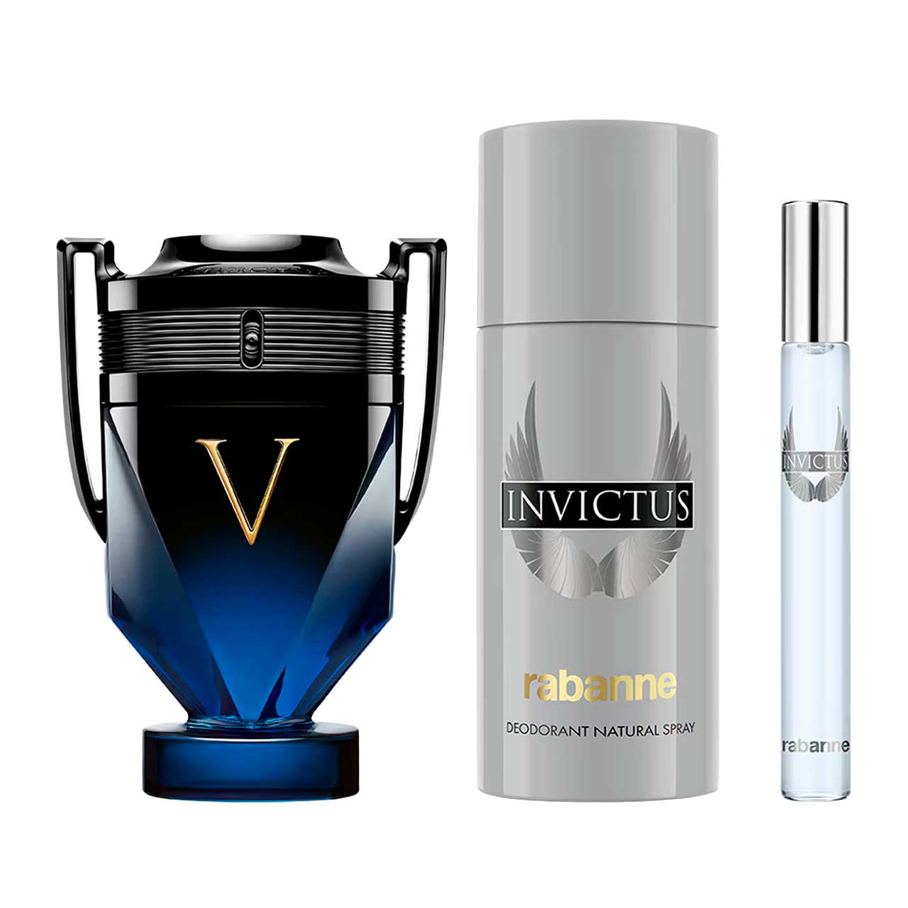 Paco Rabanne Invictus Victory Elixir Navidad SET 3 Piezas Hombre EDP 100ml + Desodorante 150ml + Miniatura 10ml