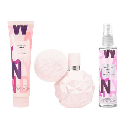 Ariana Grande
Sweet Like Candy SET 3 Piezas Dama EDP 100ml + Body Souffle 100ml + BODY MIST 118ml