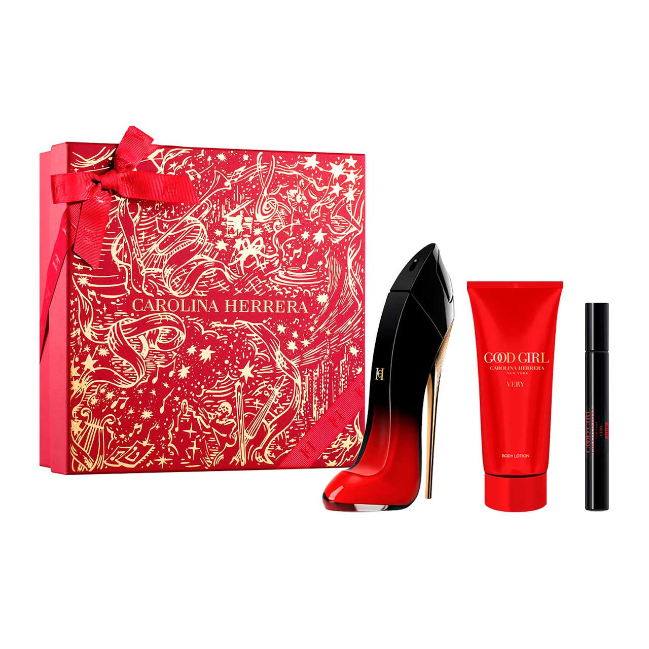 Carolina Herrera
Good Girl Very Elixir Navidad SET 3 Piezas Dama EDP 80ml + Locion Corpora 100ml + Miniatura 10ml
