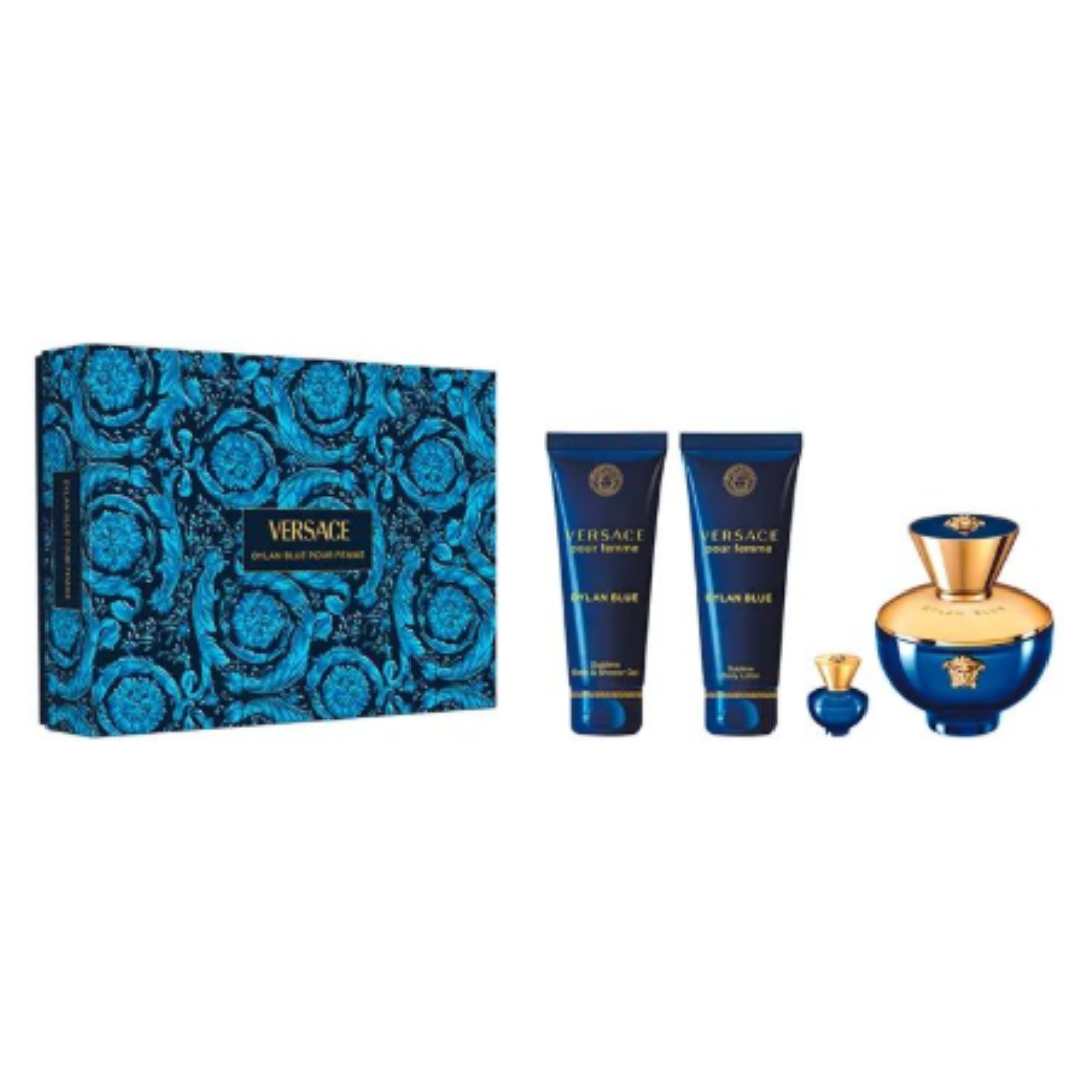 Versace Dylan Blue Pour Femme Set 4 Piezas EDP 100ml Mujer