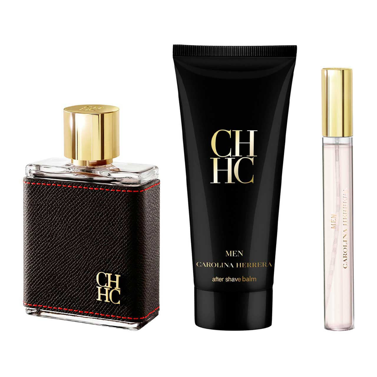 Carolina Herrera CH SET 3 Piezas Hombre EDT 100ml + Crema de Afeitar Balm 100ml + Miniatura 10ml