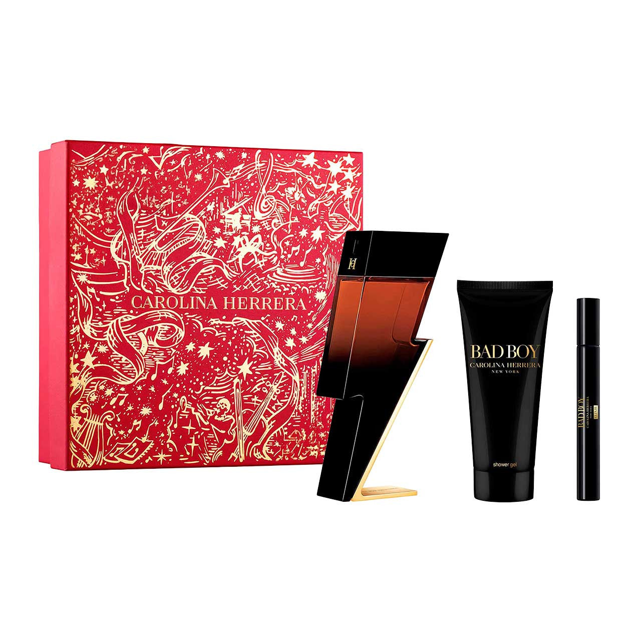 Carolina Herrera Bad Boy Elixir Estuche 3 Piezas Caballero EDP 100ml + Gel de Baño 100ml + Miniatura 10ml hombre