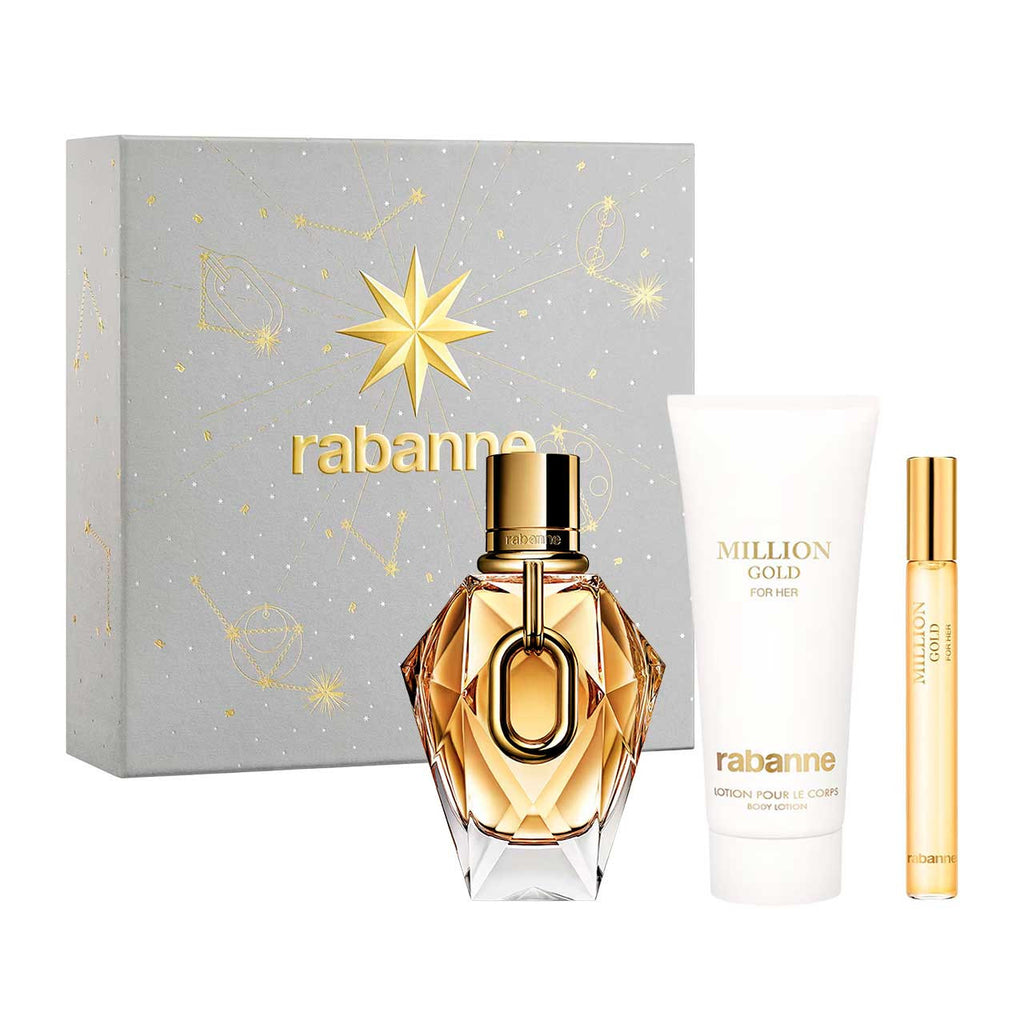 Rabanne
Million Gold For Her Navidad SET 3 Piezas Dama EDP 90ml + Locion Corporal 100ml + Miniatura 10ml