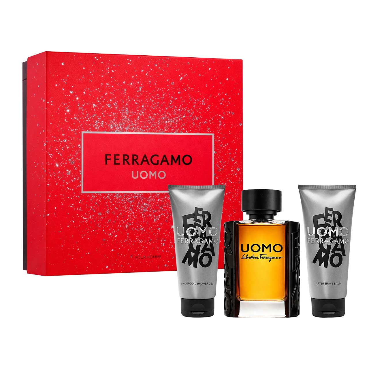 Salvatore Ferragamo Uomo Estuche 3 Piezas Caballero EDT 100ml + Gel de Ducha 100ml + Crema de Afeitar 100ml