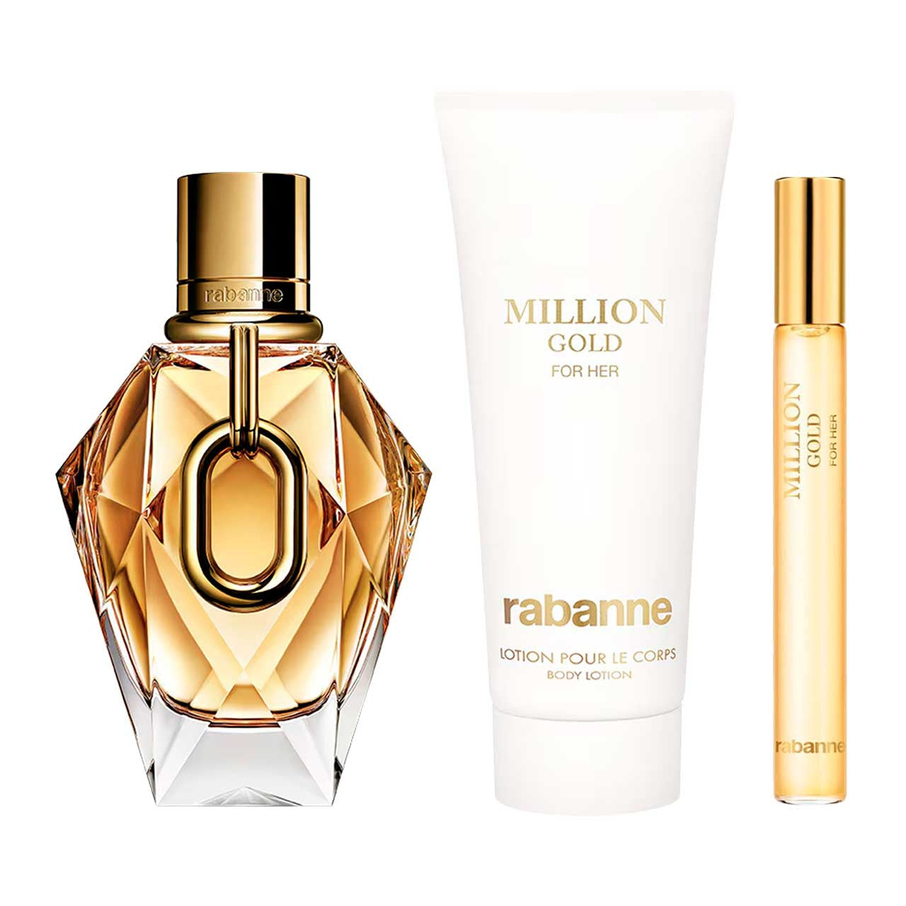 Rabanne
Million Gold For Her Navidad SET 3 Piezas Dama EDP 90ml + Locion Corporal 100ml + Miniatura 10ml