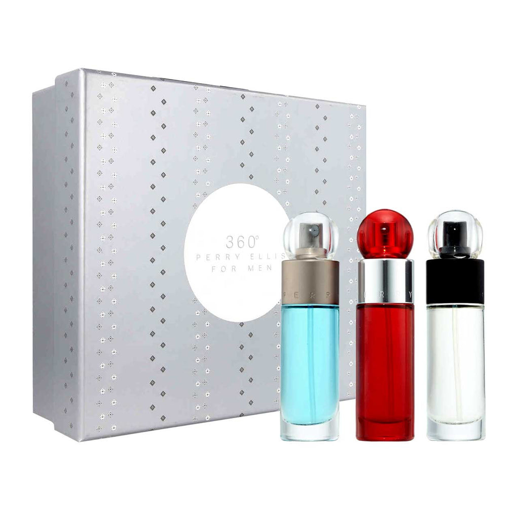 Perry Ellis Trio 360 set 3 Piezas Caballero 360 Men 30ml + EDT Reserve 30ml + 360 Red Hombre