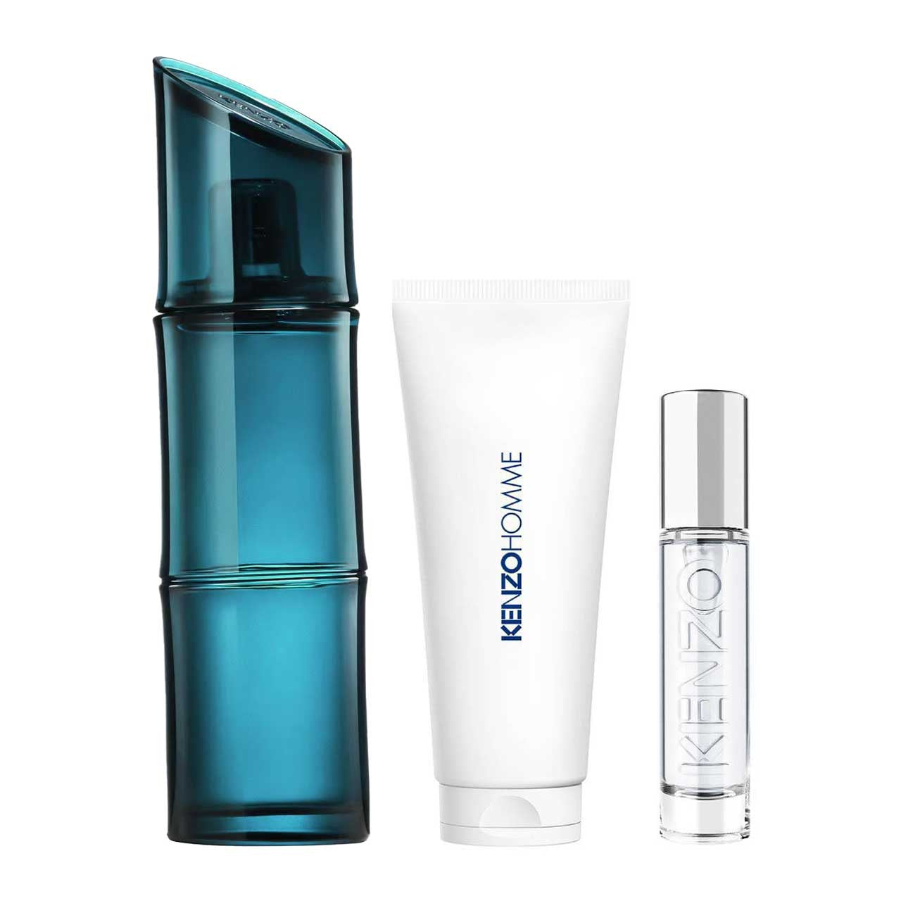 Kenzo Pour Homme SET 3 Piezas Hombre EDT 110ml + Miniatura 10ml + Gel de Ducha 75ml