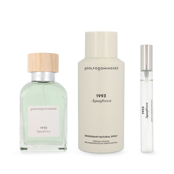Adolfo Dominguez 1993 Agua Fresca 120ml EDT SET 3 pzs Hombre