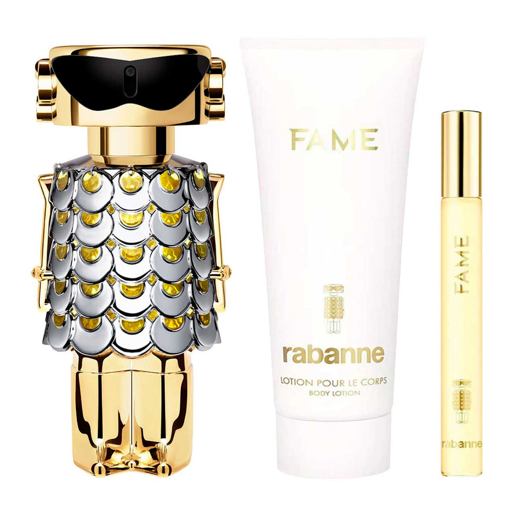 Rabanne
Fame Navidad SET 3 Piezas Dama EDP 80ml + Locion Corporal 100ml + Miniatura 10ml