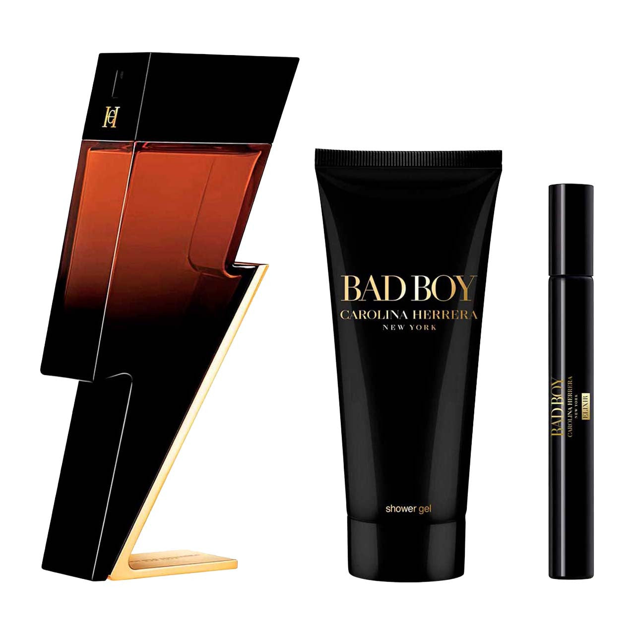 Carolina Herrera Bad Boy Elixir Estuche 3 Piezas Caballero EDP 100ml + Gel de Baño 100ml + Miniatura 10ml hombre