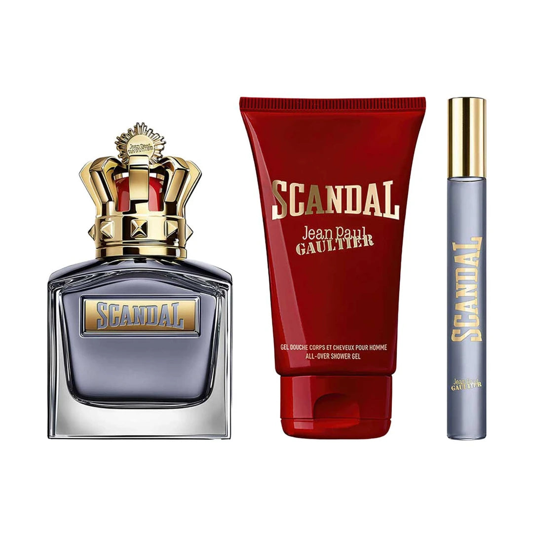Jean Paul Gaultier Scandal Pour Homme Metal Estuche 3 Piezas Caballero EDT 100ml + Gel de Baño 75ml + Miniatura 10ml