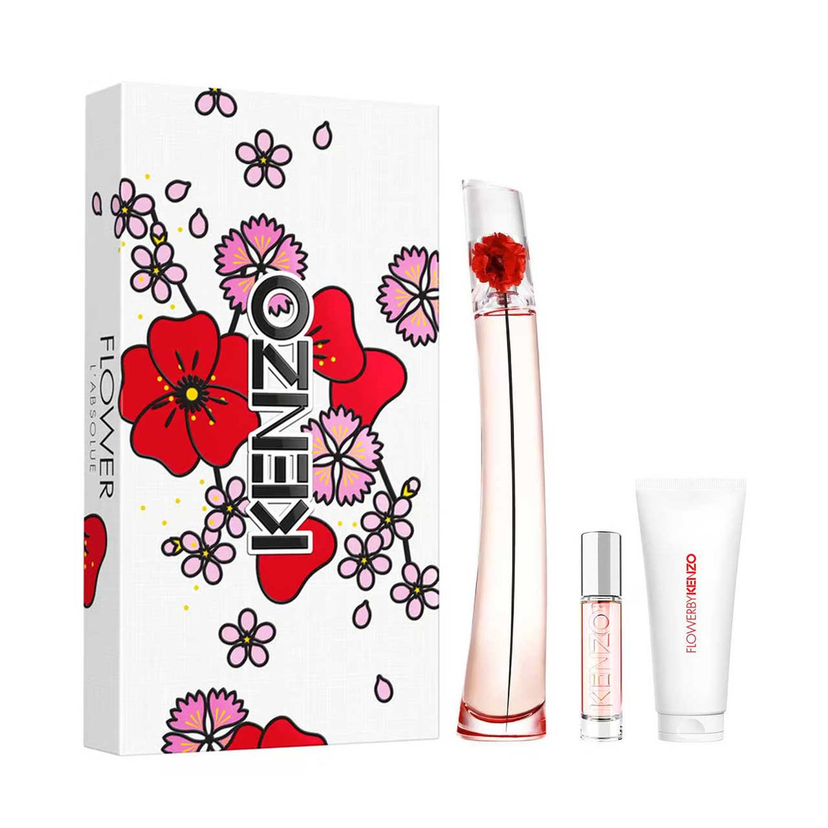 Kenzo Flower By Kenzo L' Absolue set 3 Piezas Dama EDP 100ml + Locion Corporal 75ml + Miniatura 10ml mujer