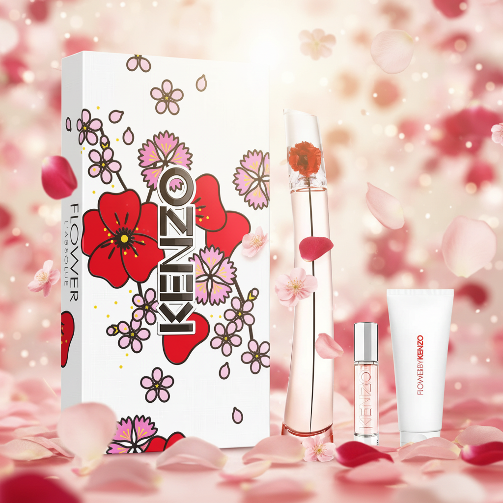 Kenzo Flower By Kenzo L' Absolue set 3 Piezas Dama EDP 100ml + Locion Corporal 75ml + Miniatura 10ml mujer