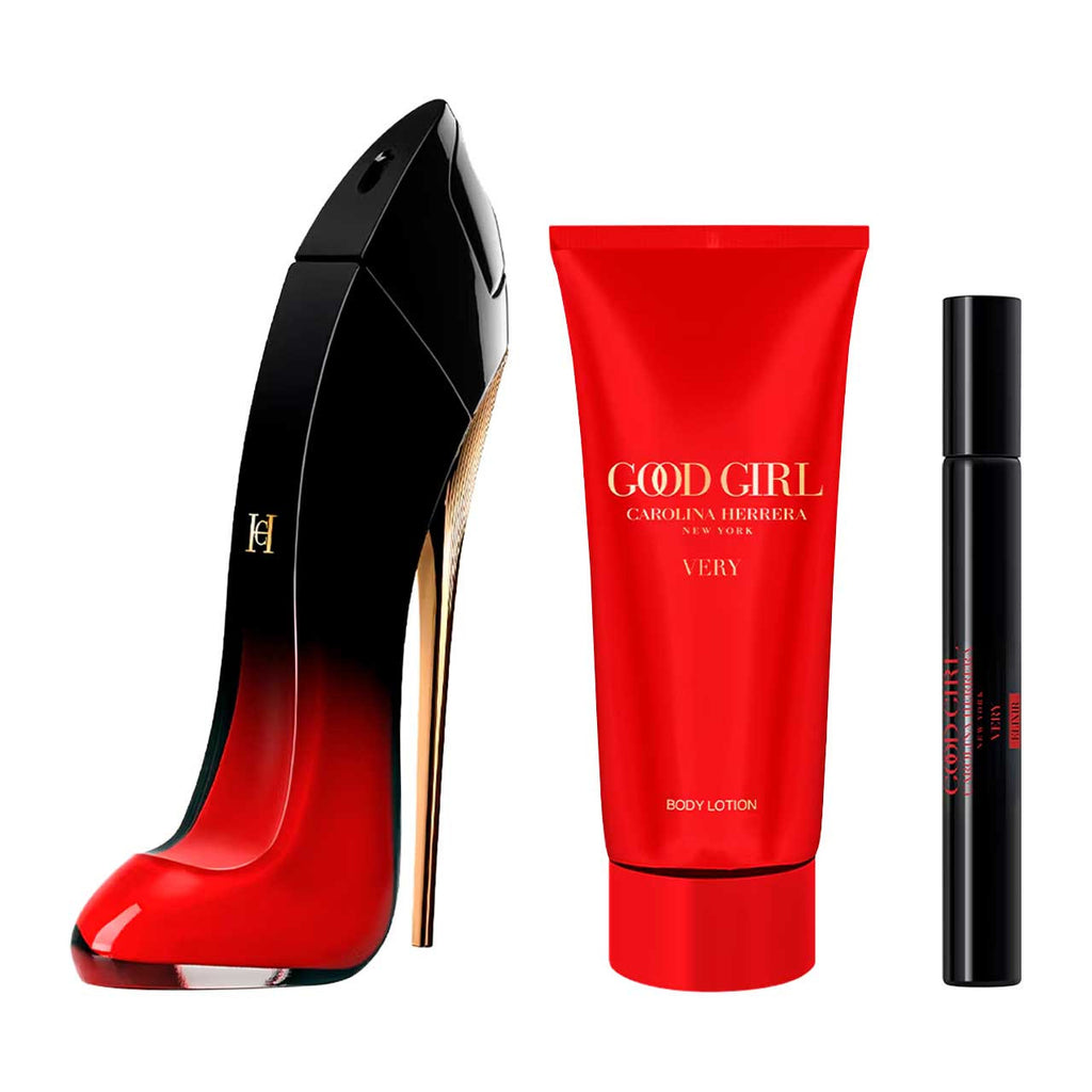 Carolina Herrera Good Girl Very Elixir set 3 Piezas Dama EDP 80ml + Locion Corpora 100ml + Miniatura 10ml mujer