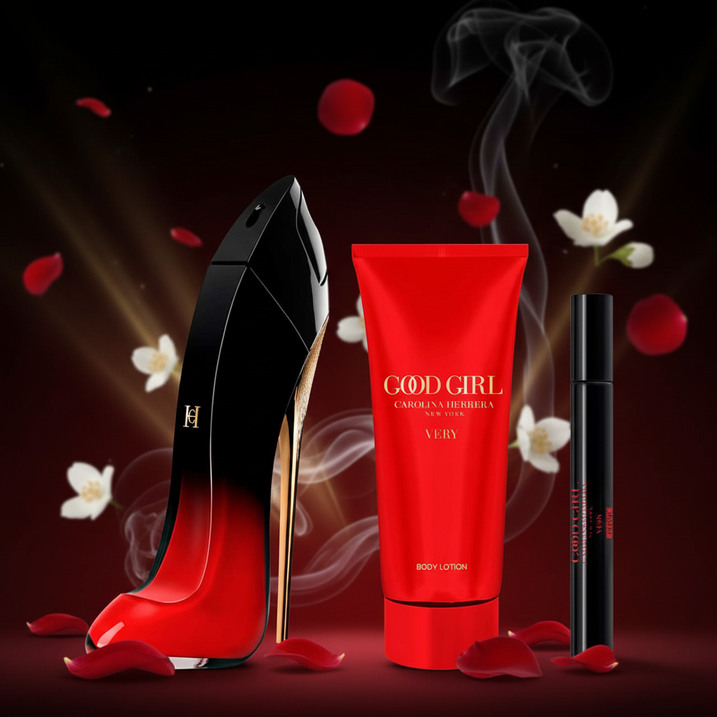 Carolina Herrera Good Girl Very Elixir set 3 Piezas Dama EDP 80ml + Locion Corpora 100ml + Miniatura 10ml mujer