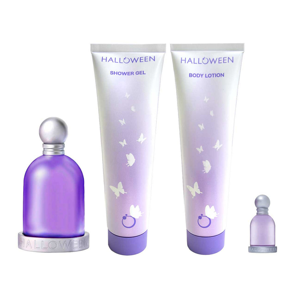 Jesus del Pozo Halloween SET 4 Piezas Dama EDT 100ml + Locion Corporal 150ml + Gel de Ducha 150ml + Miniatura 4.5ml