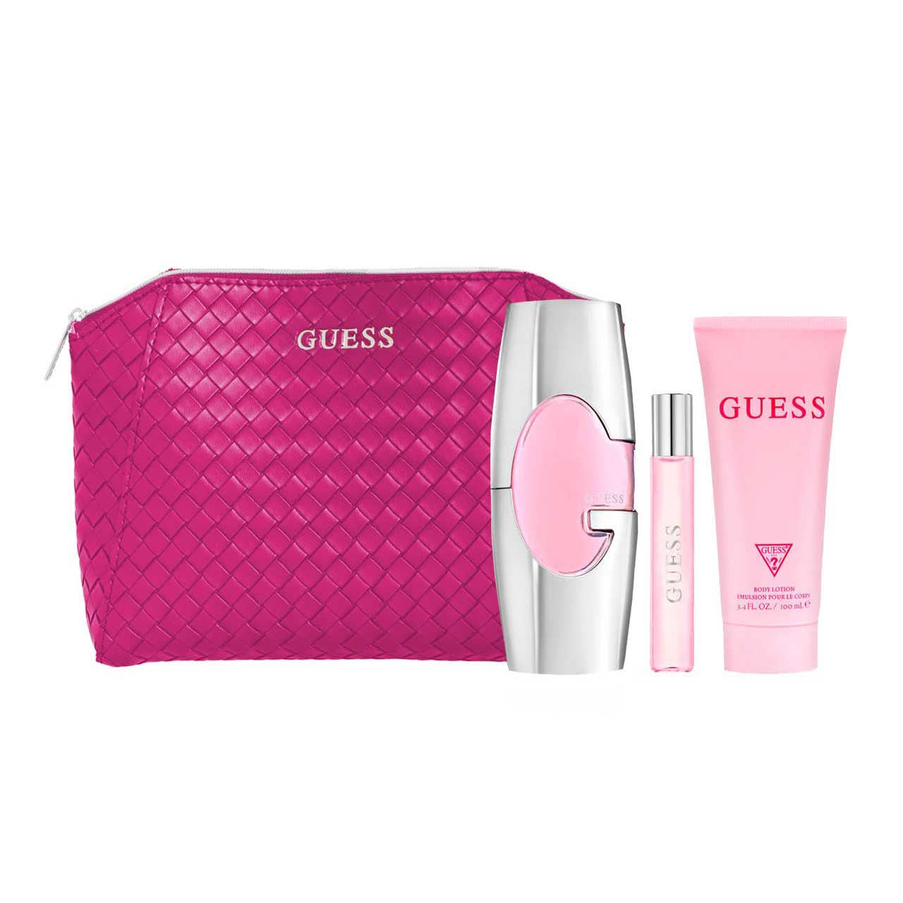 Guess SET 4 Piezas Dama EDP 75ml + Crema Corporal 100ml + Miniatura 15ml + Cosmetiquera