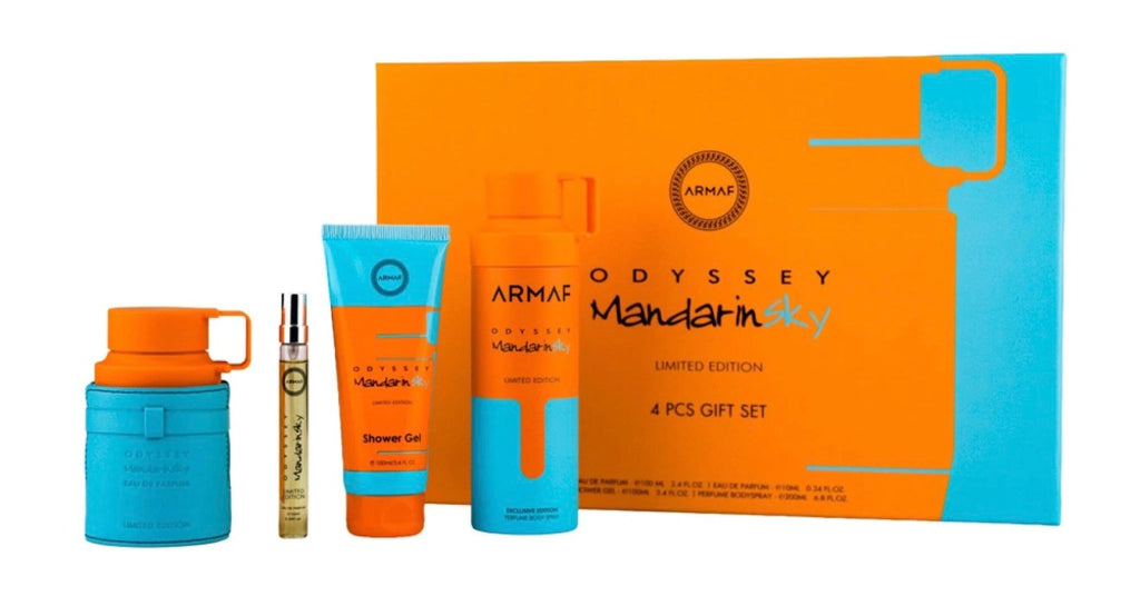 Armaf Odyssey Mandarin Sky EDP 100ml set 4 Pzs Hombre