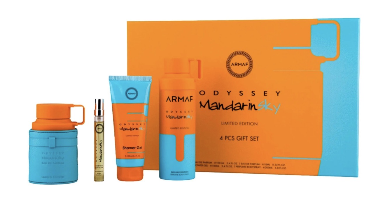 Armaf Odyssey Mandarin Sky EDP 100ml set 4 Pzs Hombre