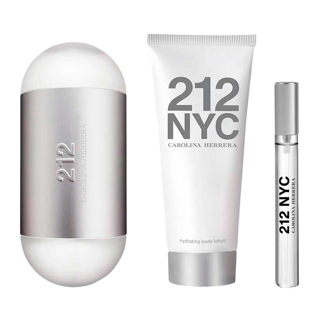 Carolina Herrera
212 Woman Navidad SET 3 Piezas Dama EDT 100ml + Locion Hidratante 100ml + Miniatura 10ml