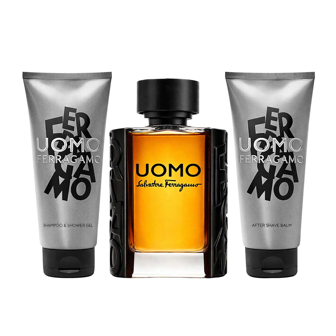 Salvatore Ferragamo Uomo Estuche 3 Piezas Caballero EDT 100ml + Gel de Ducha 100ml + Crema de Afeitar 100ml