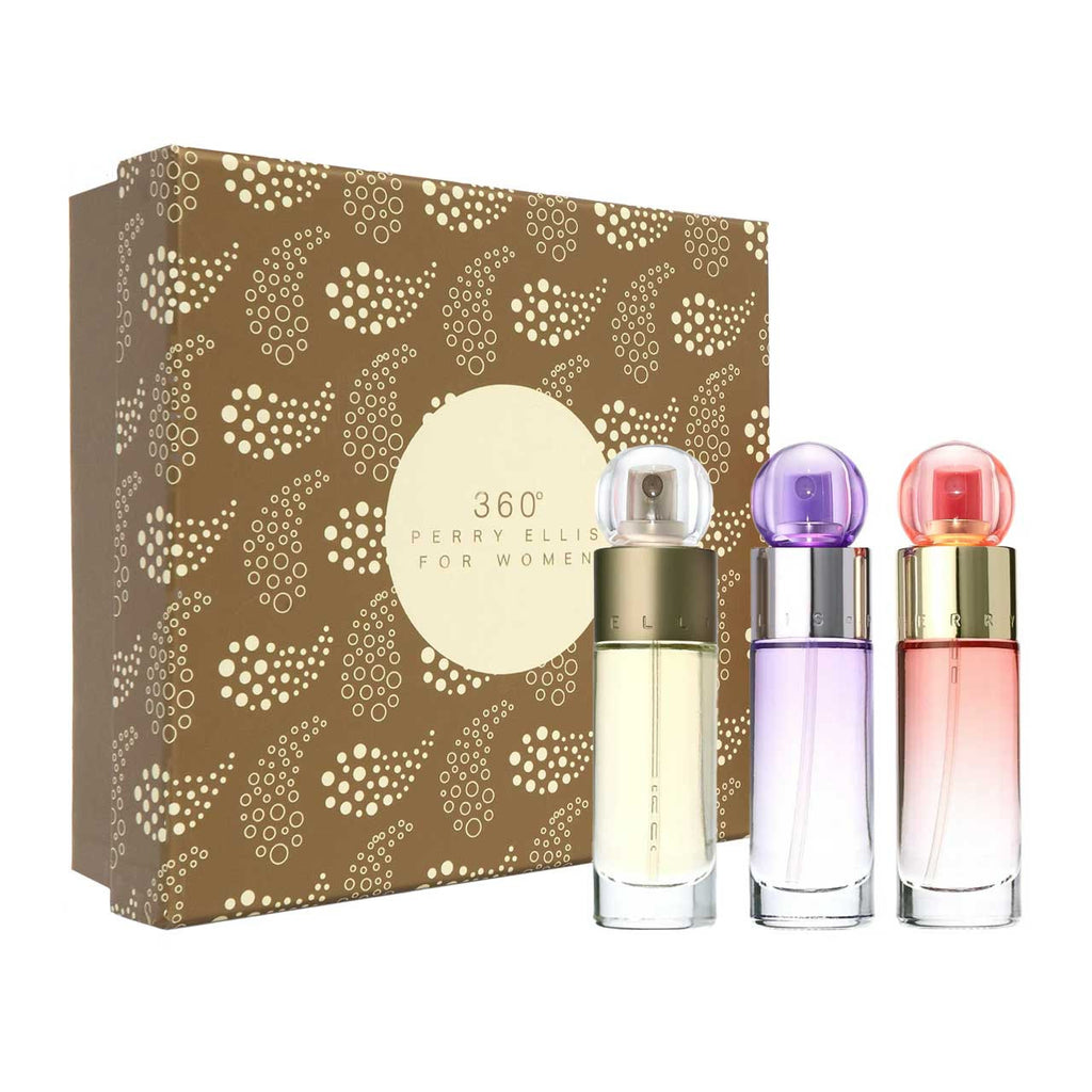 Perry Ellis
360/360 Coral/360 Purple Trio SET 3 Piezas Dama 360 Women 30ml EDT + 360 Purple EDP 30ml + 360 Coral 30ml EDP
