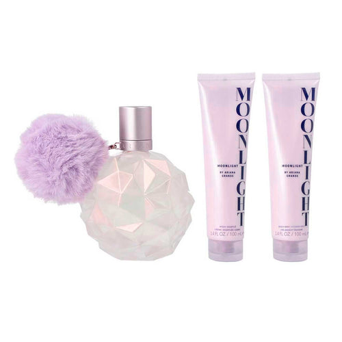 Ariana Grande
Moonlight SET 3 Piezas Dama EDP 100ml + Body Soufflé 100ml + Gel de Ducha 100ml