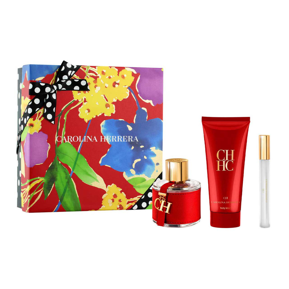 Carolina Herrera CH SET 3 Piezas Dama EDT 100ml + Locion Corporal 100ml + Miniatura 10ml