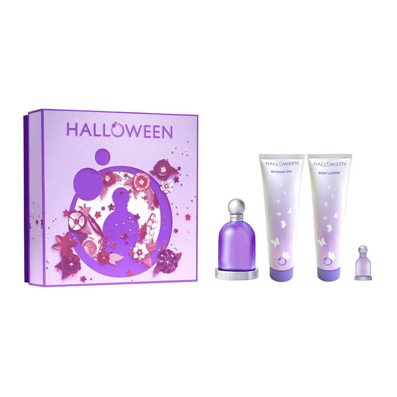 Jesus del Pozo Halloween SET 4 Piezas Dama EDT 100ml + Locion Corporal 150ml + Gel de Ducha 150ml + Miniatura 4.5ml