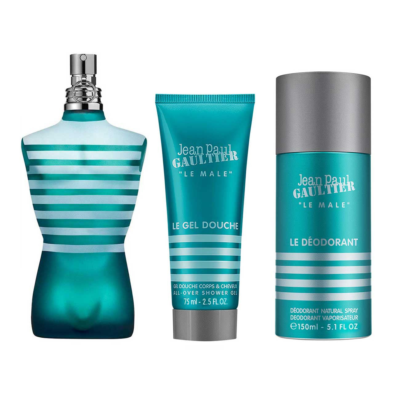 Jean Paul Gaultier
Jean Paul Gaultier Le Male SET 3 Piezas Hombre EDT 125ml + Desodorante 150ml + Gel de Ducha 75ml