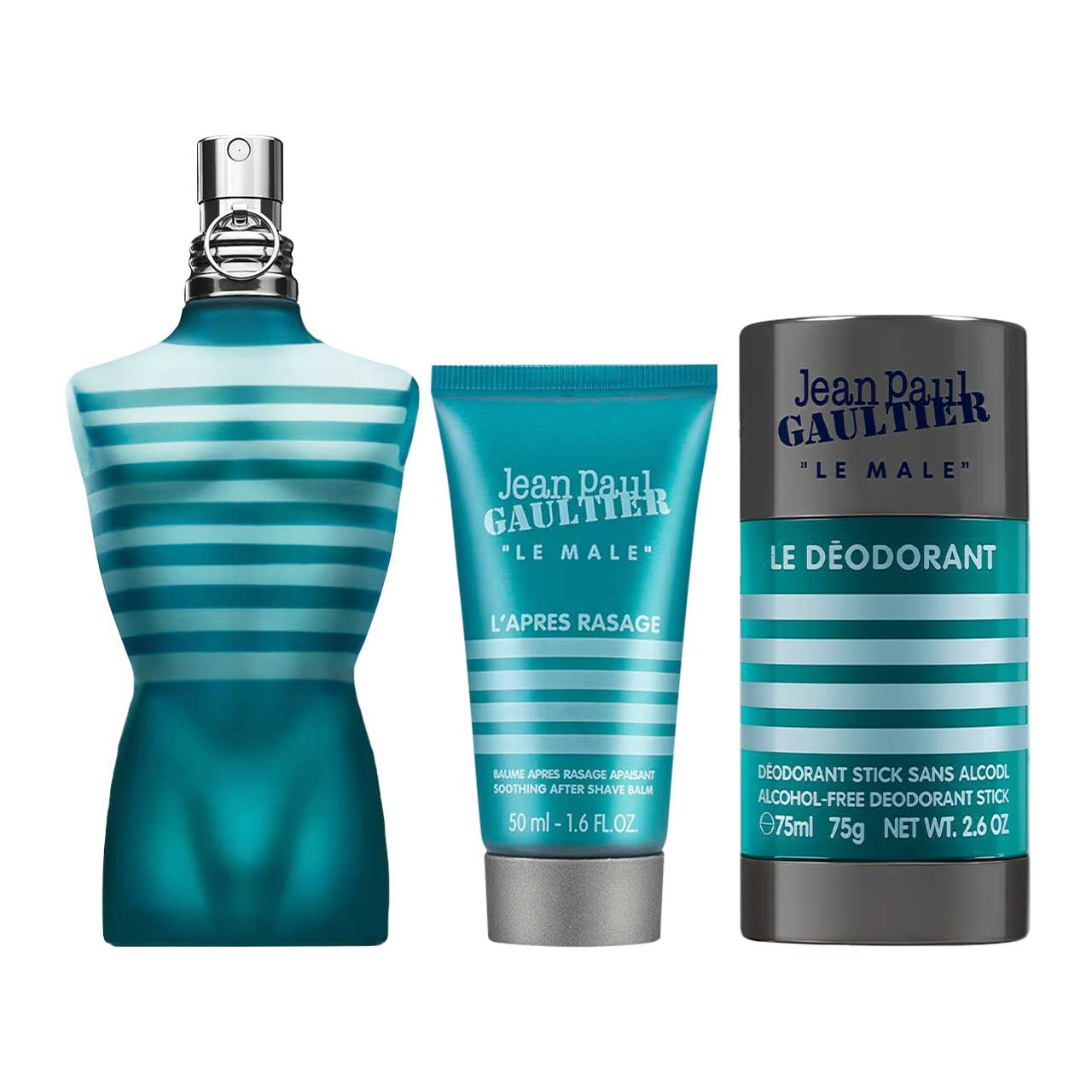 Jean Paul Gaultier Navidad SET 3 Piezas Hombre EDT 125ml + Crema de Afeitar 50ml + Desodorante en Barra 75gr