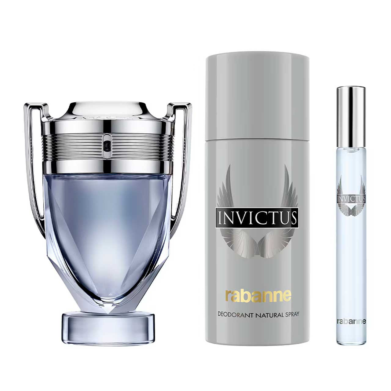 Rabanne
Invictus Navidad SET 3 Piezas Hombre EDT 100ml + Desodorante 150ml + Miniatura 10ml