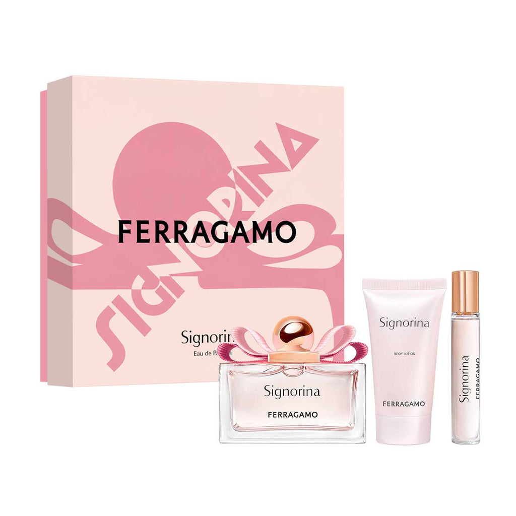 Salvatore Ferragamo Signorina Estuche 3 Piezas Dama EDP 100ml + Locion Corporal 50ml + Miniatura 15ml