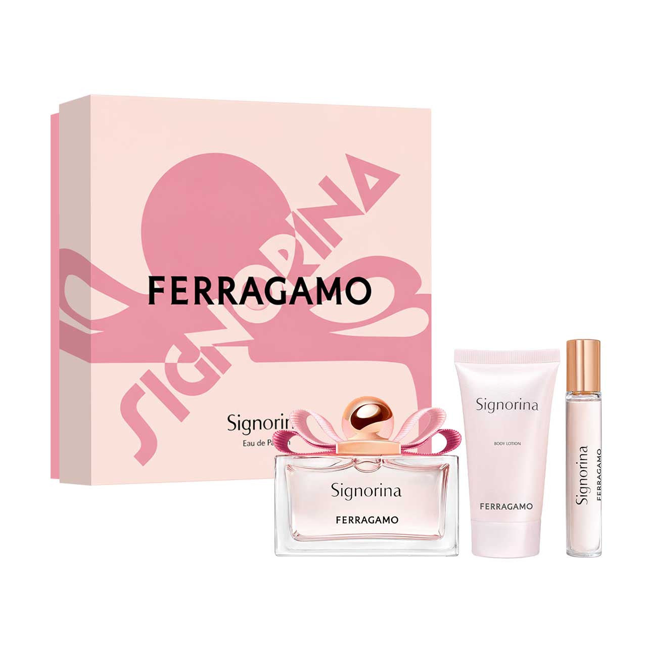 Salvatore Ferragamo Signorina Estuche 3 Piezas Dama EDP 100ml + Locion Corporal 50ml + Miniatura 15ml