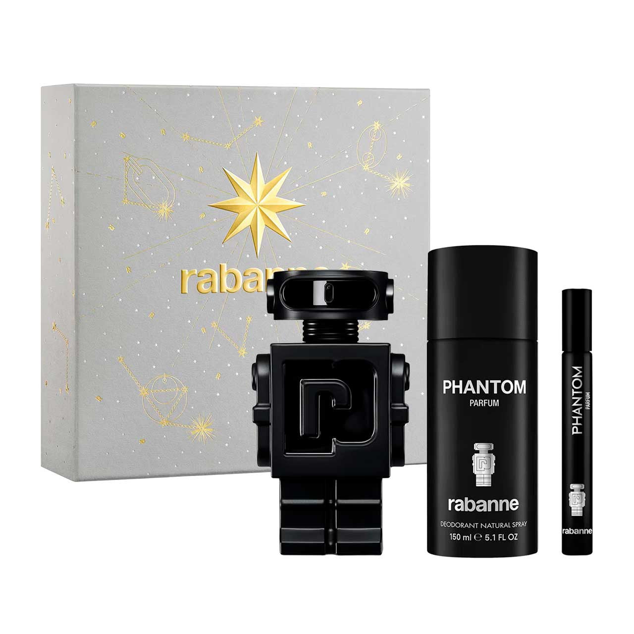 Rabanne
Phantom Parfum Navidad SET 3 Piezas Hombre EDP 100ml + Desodorante 150ml + Miniatura 10ml