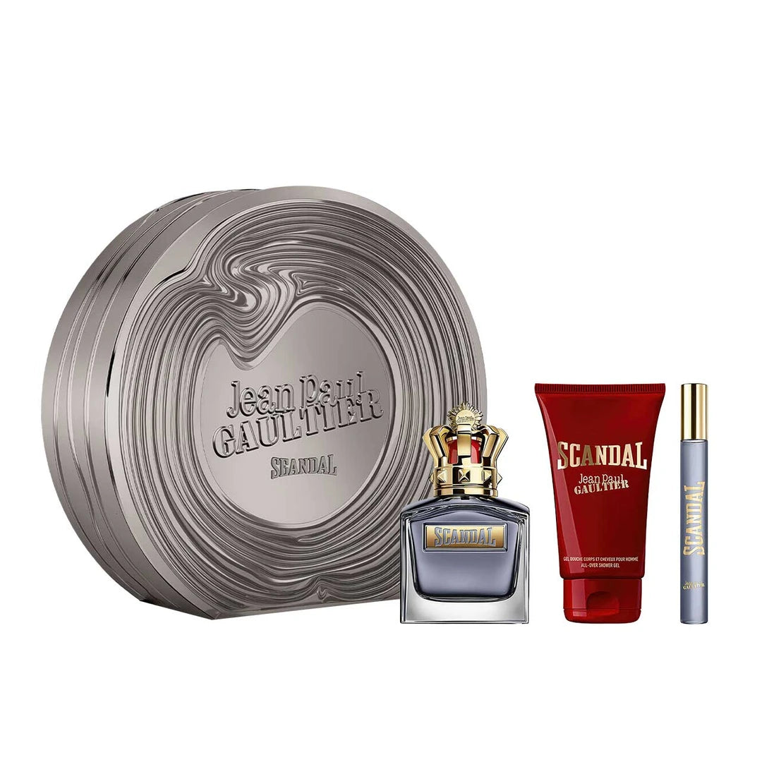 Jean Paul Gaultier Scandal Pour Homme Metal Estuche 3 Piezas Caballero EDT 100ml + Gel de Baño 75ml + Miniatura 10ml