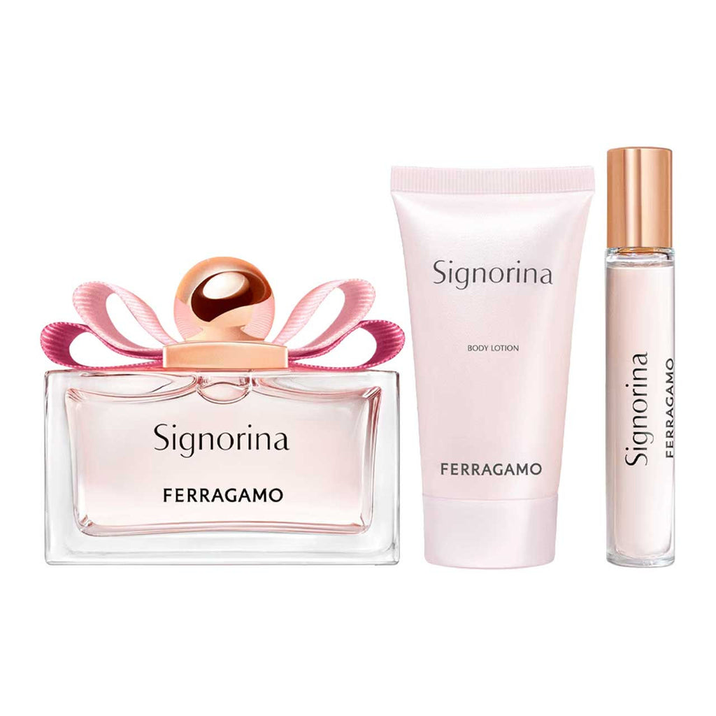 Salvatore Ferragamo Signorina Estuche 3 Piezas Dama EDP 100ml + Locion Corporal 50ml + Miniatura 15ml
