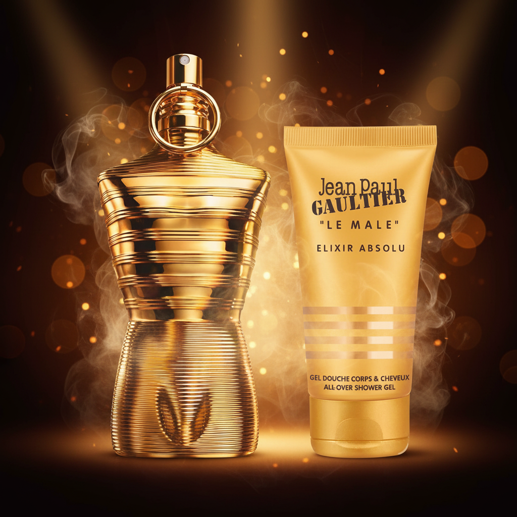 Jean Paul Gaultier Le Male Elixir Absolu Metal Set 2 Piezas Caballero Parfum 125ml + Gel de Ducha 75ml hombre